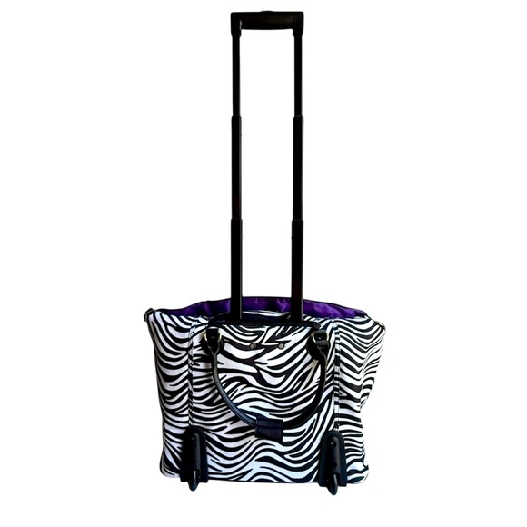 Calpak Handbags - ✈️ NWT! Calpak Zebra Rolling Tote & Laptop Bag